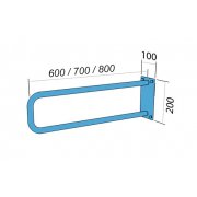 Fixed arched railing 60cm  UR6S-9005