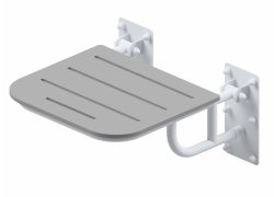 Tilting shower chair with upports