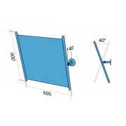 Lustro uchylne z rączką w bocznej ramie 60/60 CM LU2-9005