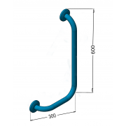 Poręcz dla niepełnosprawnych kątowa lewa 30/60cm PSP 131L
