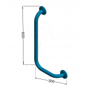 Poręcz dla niepełnosprawnych kątowa prawa 30/60cm PSP 131P