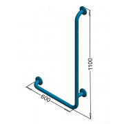 Poręcz dla niepełnosprawnych kątowa lewa 60/110cm PSP 134L