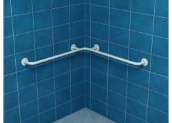 Angular horizontal handrail for shower 80 / 80cm