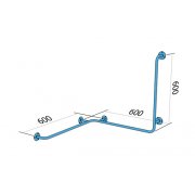 Poręcz wannowo prysznicowa lewa 60/60/60cm UPPL