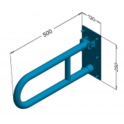 Handrail for disabled arched 50cm  PSP 650