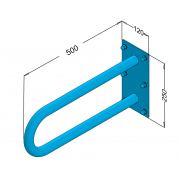 Arched fixed railing for people with disabilities 50cm  PSP 650S