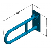 Poręcz dla niepełnosprawnych łukowa uchylna 60cm PSP 660