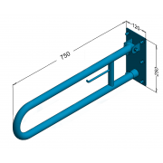 Arched and tilted handrail for 75cm paper  PSP 675P