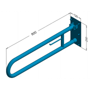 Tilting disabled handrail with space for 80cm  PSP 680P