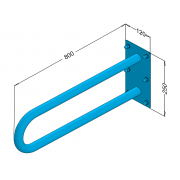 Poręcz dla niepełnosprawnych stała 80 cm  PSP 680S