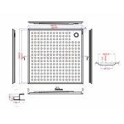 Stainless steel shower tray PDS90