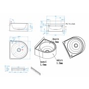 Stainless steel washbasin SB13