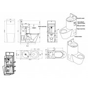 WC compact with sink  SM40