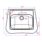 Stainless steel washbasin SB16