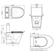 Stainless steel compact toilet ST11