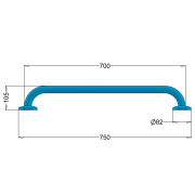 Poręcz dla niepełnosprawnych prosta 70cm PSP 777