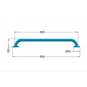 Poręcz dla niepełnosprawnych prosta 80cm PSP 888