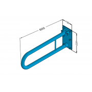 Poręcz łukowa uchylna 60cm 32-UR6-9005