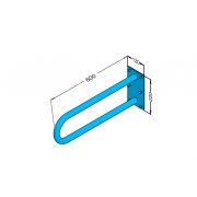 Fixed arched railing 60cm  32-UR6S-9005