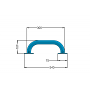 Straight handrail 30cm  32-UP3