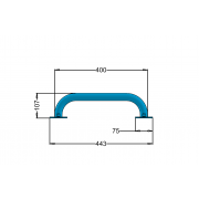 Straight handrail 40cm  32-UP4