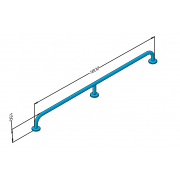 Vertical straight railing 160cm  32-UP16