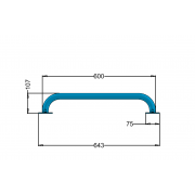 Straight handrail 60cm  32-UP6-9005