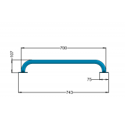 Poręcz prosta 70cm 32-UP7-9005