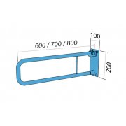 Tilting arched handrail 70cm  UR7