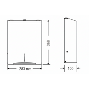 ZZ-fold paper towel dispenser, brushed stainless steel C7104S