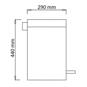 White waste bin  C7820B