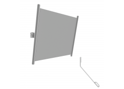 Tilting mirror with handle in the side frame 