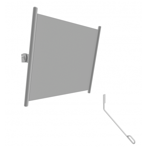 Tilting mirror with handle in the side frame  LU2R