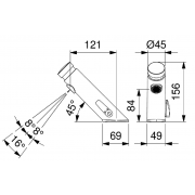 Self closing basin tap with push button 8147