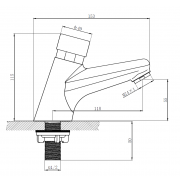 Timed basin faucet TEMPOR on mixed water 9102S