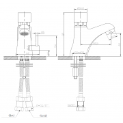 Bateria czasowa TEMPOR z mieszaczem 9107