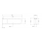 Arched and tilted handrail PTP 650