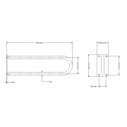 Arched and tilted handrail PTP 650s