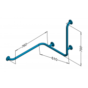 Handrail for the disabled left hand shower 70/61 / 75cm PSP  PSP 135L