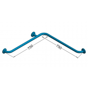 Handrail for the disabled angled horizontal shower 75 / 75cm  PSP 136