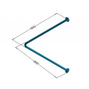 Drążek zasłony prysznicowej 90/90 cm  PSP 901