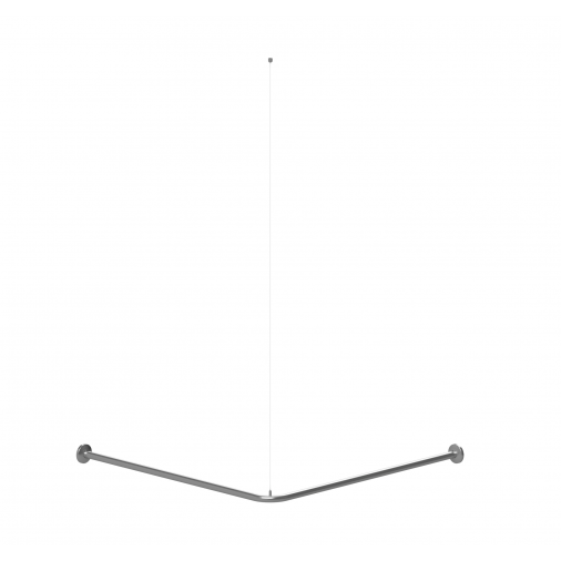 Shower rail 90/90 cm with with adjustable suspension PSP 902