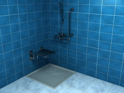 prysznic dla niepełnosprawnych